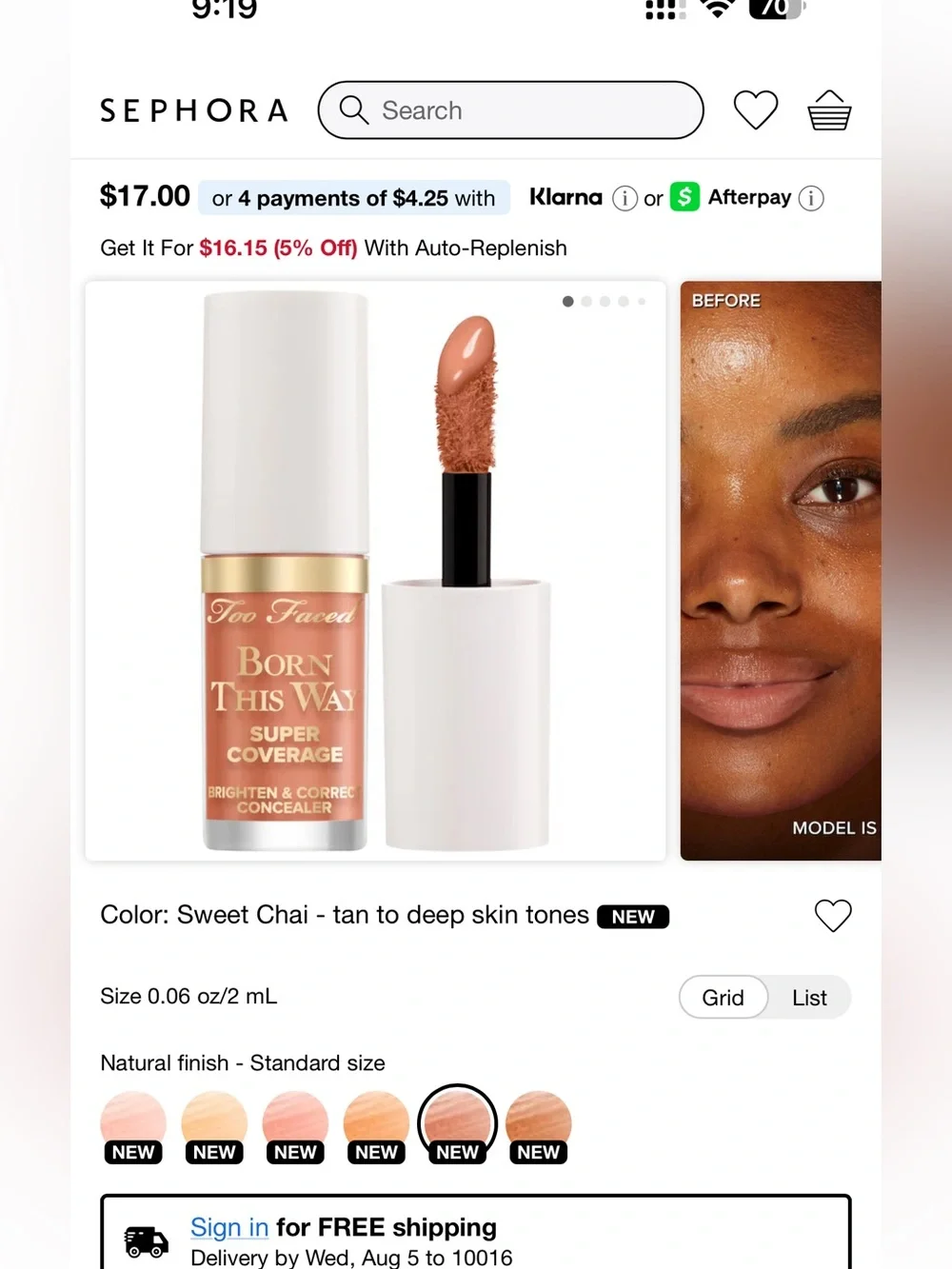 Too Faced Born This Way Super Coverage Concealer NWT shades SUNSET and APRICOT
